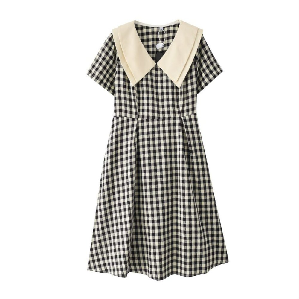 Checked Midi Dress for Women
